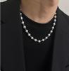 Pearl Necklace for Women and Quality Dark Gray Shell Pearl Black Gift [Mesaro] Men, Necklace, Simple, Unisex, Weddings, Funerals, Pearls, Pearls,