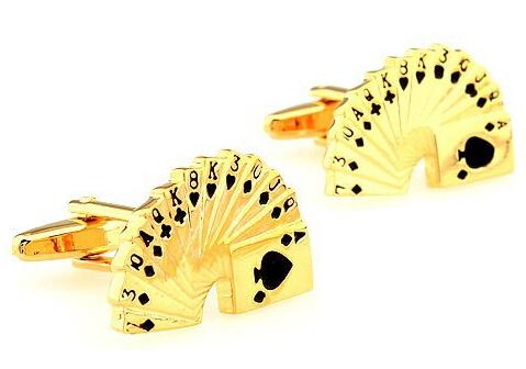Igame Men Cuff Links Gamble Casino Series Roulette Dice Poker Jeton Design Fashion Cufflinks Wholesaleretail