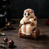 Dwarf Ornament Mold Halloween Ghost Figurine Silicone Mold, Holding Skull Gnome Casting DIY Easy Release Reusable Candle Making