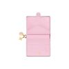 Louis Vuitton CHARMS Pendant, Pink Enamel Flower Detail Canvas Women's Wallet Brown