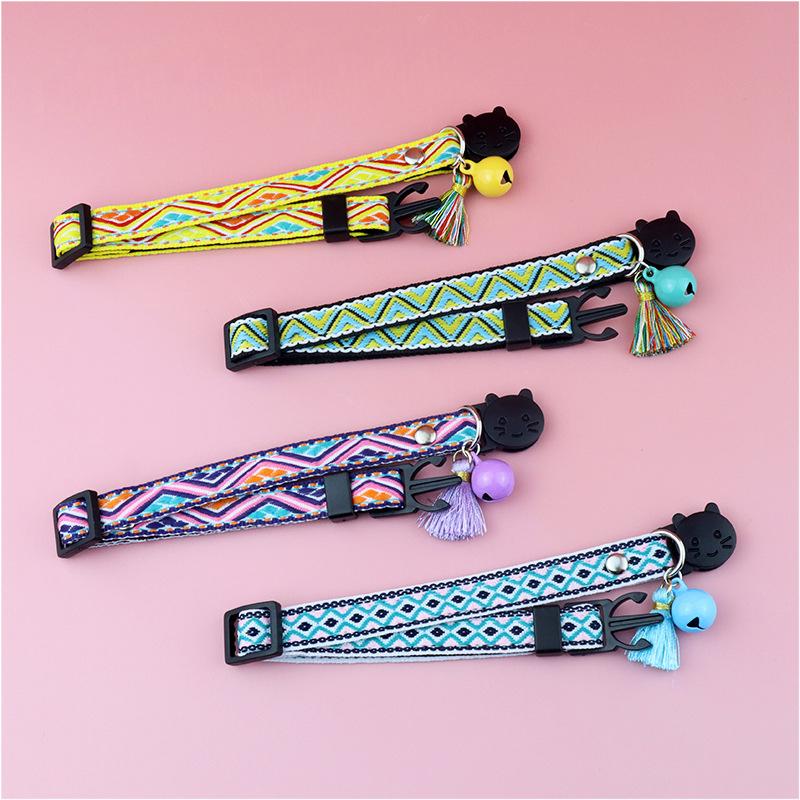 Pet Collar for Small Dogs Adjustable Buckle Cat Collar with Bell Pet Supplies Cats Dog Necklace Pet Dogs Accessories