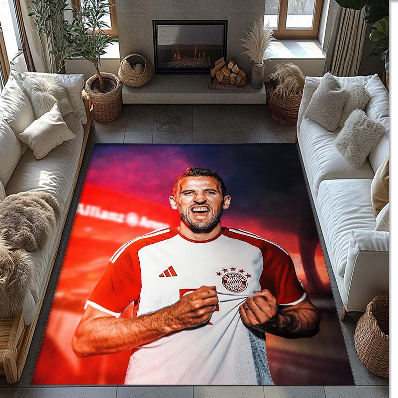 Harry Kane Printed Flannel Area Rug Non Slip Soft Polyester Floor Carpet Indoor Decor Mat for Bedroom Living Room Sofa