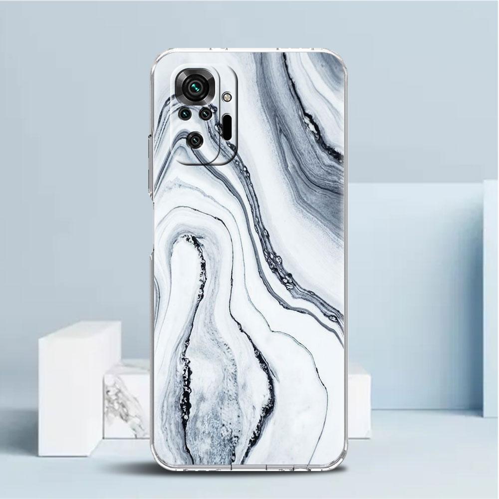Marble Pattern Luxury Cool Clear Case For Xiaomi Redmi Note 11 Pro 10 9 9S 8 8T 7 9A 9C 9T 10 10C K40 Transparent Phone Cover