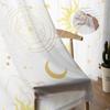 Stars Moon Sun Abstract White Sheer Curtains for Living Room Decoration Window Curtains for Kitchen Tulle Voile Organza Curtains