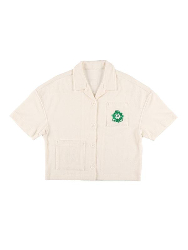 Our Pockets Jjidrawing Terry Open Shirt (Cream) Cream/Free