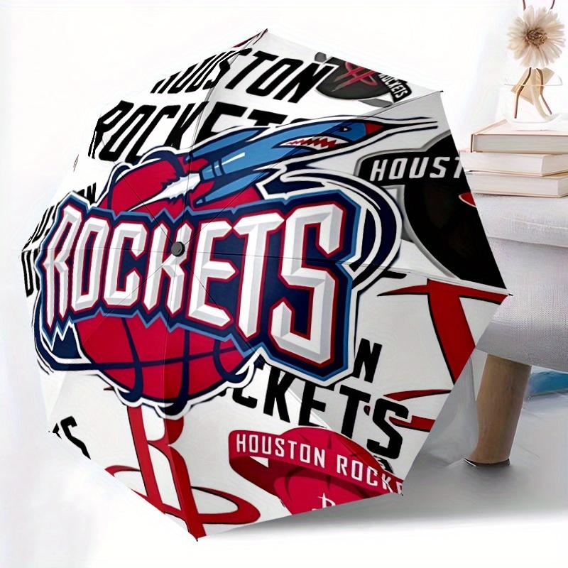 1pc Rockets Basketball Automatic Folding Umbrella - Lightweight, Retractable Design with 8-Rib Durability, Perfect for Outdoor46