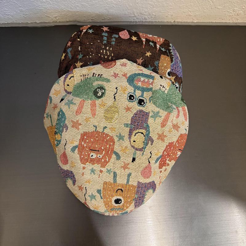 Small Faceenhancing Beret Hat With Cartoon Monster Design For Summer Casual Wear