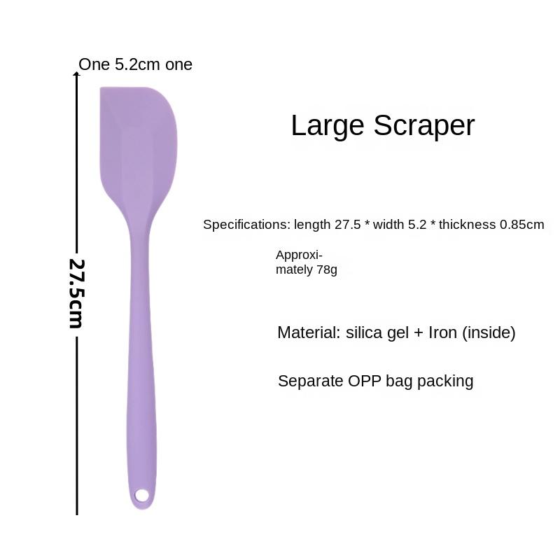 Baking Tools Silicone Scraper Stirring Cream Spatula Thickened All-in-One Large and Small High Temperature Resistant Set