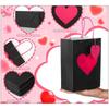 10/12pcs Handheld Kraft Paper Gift Bags DIY LOVE Gift Packing Bag Heart Shaped Bag  Wedding Party