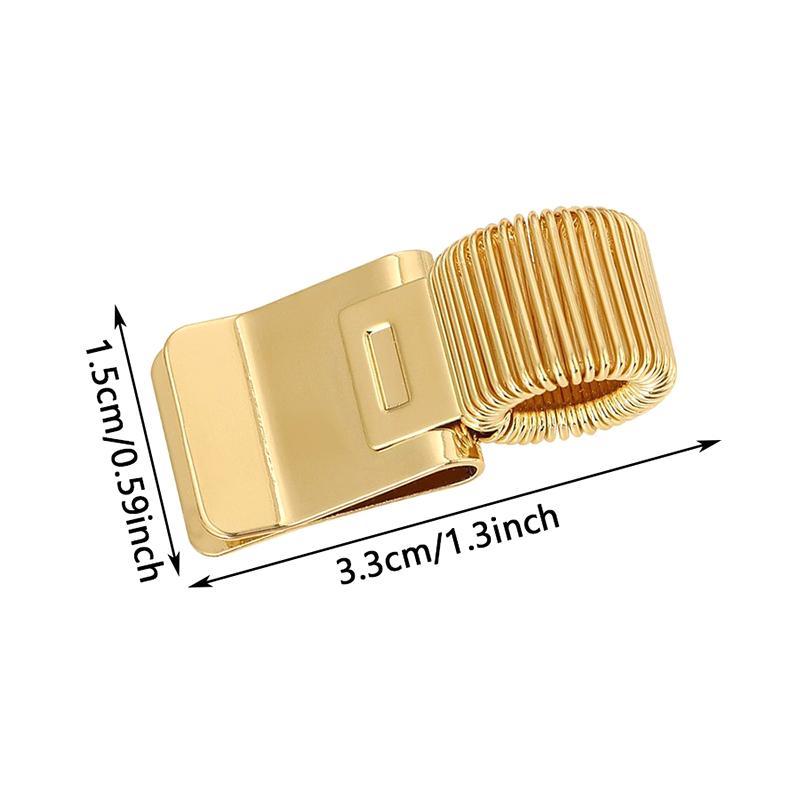1 Stück Retro Gold Metall Federklemme - Kreativer Notizbuch Stifthalter für Schüler Schulbedarf