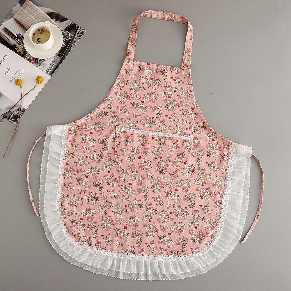 Stain Resistant Kitchen Apron Wear Resistant Cooking Apron Kitchen Accessories Canvas Apron Women Style 4