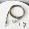 1/8 NPT Turbo Oil Feed Line AN4 Oil Return Line Kit Feed Line 30~500CM Stainless Steel Braided 0-90 Degree End Straight Hose