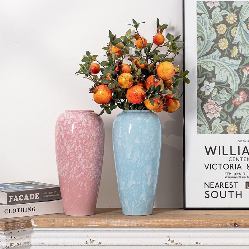Jingdezhen Falling Cherry Blossom Ceramic Vase for Hydroponic Floral Arrangements