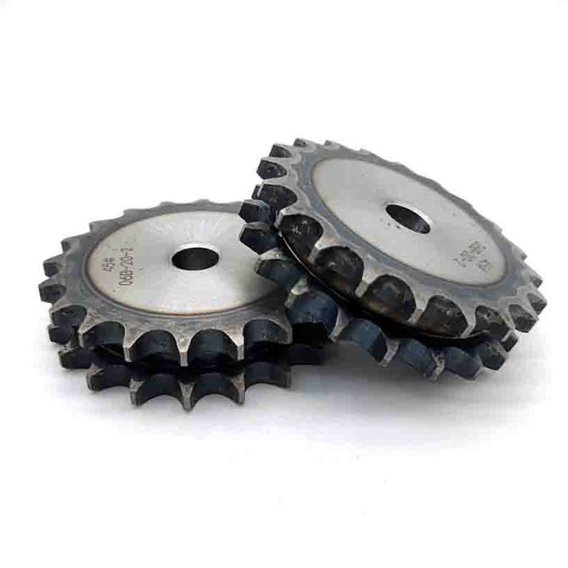 Double Row Drive Sprocket Wheel Gear 10-30 Teeth for 06B Roller Chain 06B-2 Duplex Chain Industrial Gear Accessories