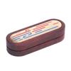 Wood Metal Haptic Slider Fingertip Toy Mechanical Push Card Toy Portable Fingertip Slider Toy for Of