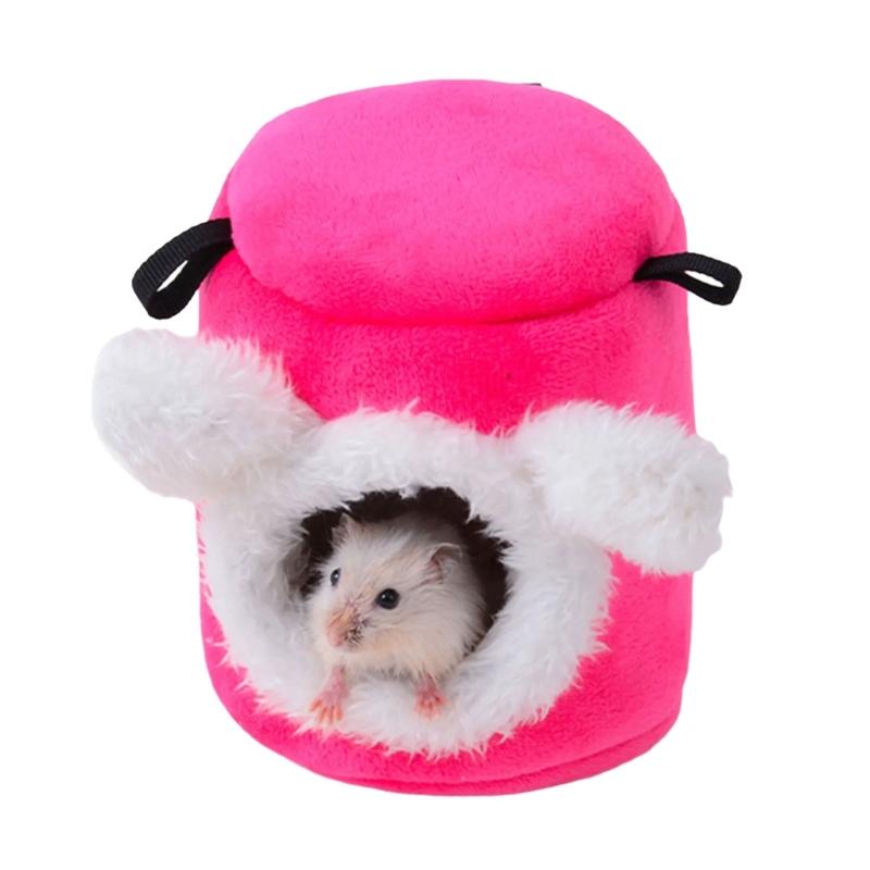 Hamster Habitat Shelter Rabbits Toy Soft Bed House for Hamster for Guinea Pigs, Gerbils Molar Toy Bed