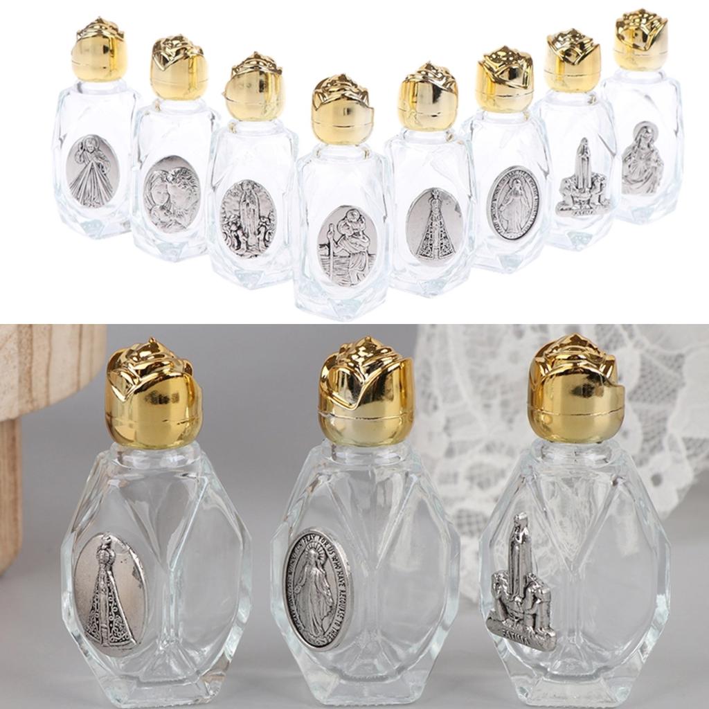 15ml Katholische Weihwasserflasche Goldene Christliche Jungfrau Skulptur Flasche Weihwasserflasche