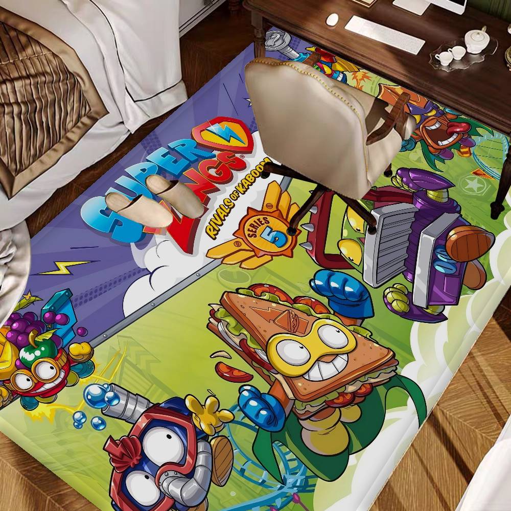 Tappetino da Bagno Cartone Animato Carino Super Zings Stile INS Morbido Pavimento Camera da Letto Casa Tappetino Lavanderia Antiscivolo Benvenuto Zerbino