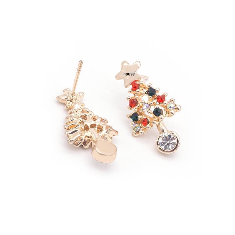 European & American Christmas Earrings: Elk, Tree, Snowman, Deer Designs for Women