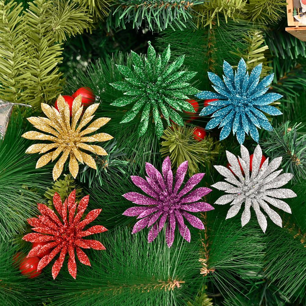 Tree Christmas Colorful Ornaments Set Of Six Realistic Pvc Decorations For Cheer Holiday