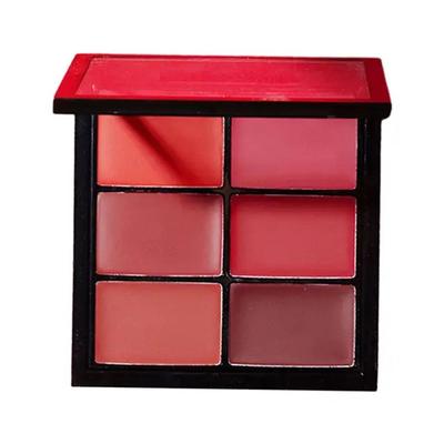 Paleta de Lábios Paleta de Batons Feminina Creme Longa Duração Hidratante Cosméticos Brilho Labial Conjunto de Maquiagem Cores Múltiplas Lábios Presente, 6 Cores, 1 Peça