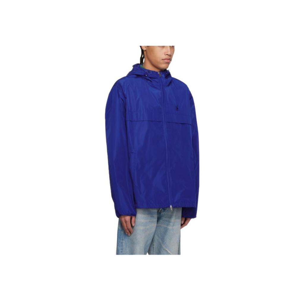 Polo Ralph Lauren Logo Embroidered Double Zipper Hooded Long Sleeve Jacket Men Jackets Blue 710970124-001