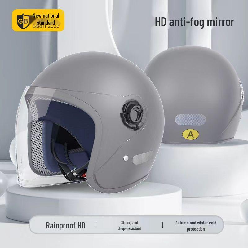 "3C Certified Warm Electric Motorcycle Helmet for Men & Women - Cold Protection for Autumn & Winter"