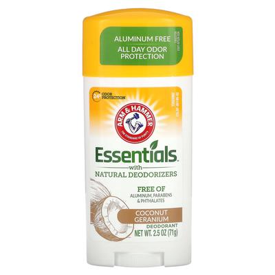 Essentials, Deodorant s přírodními deodoranty, Coconut Geranium, 2,5 oz (71 g)