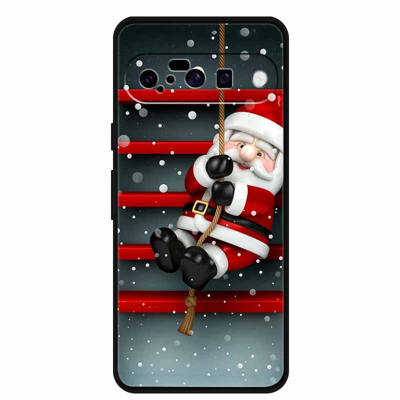 Christmas Phone Cases For Google Pixel 10 Case Silicone Soft Black Cover Christmas Tree for Pixel 10 Pro / 10 Pro XL Back Cover