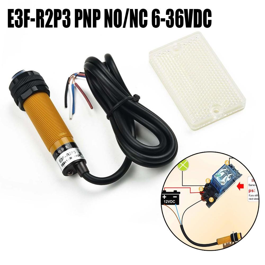 E3F-R2P3 Reflective Photoelectric Switch Sensor PNP NO/ 6-36VDC