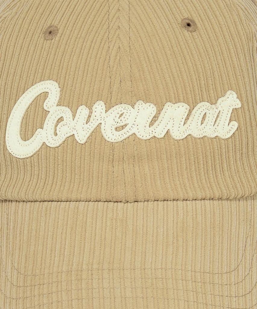 COVERNAT Authentic Applique Corduroy Ball Cap Beige