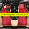 Car Floor Mats For Ford Edge Five Seats 2015 2016 2017 2018   Auto Foot Pads Carpet Cover Interior Accessories