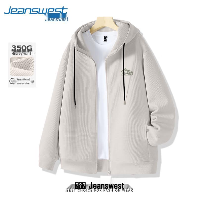 

Jeanswest Men s Waffle Knit Hooded Zipper Cardigan 3XL