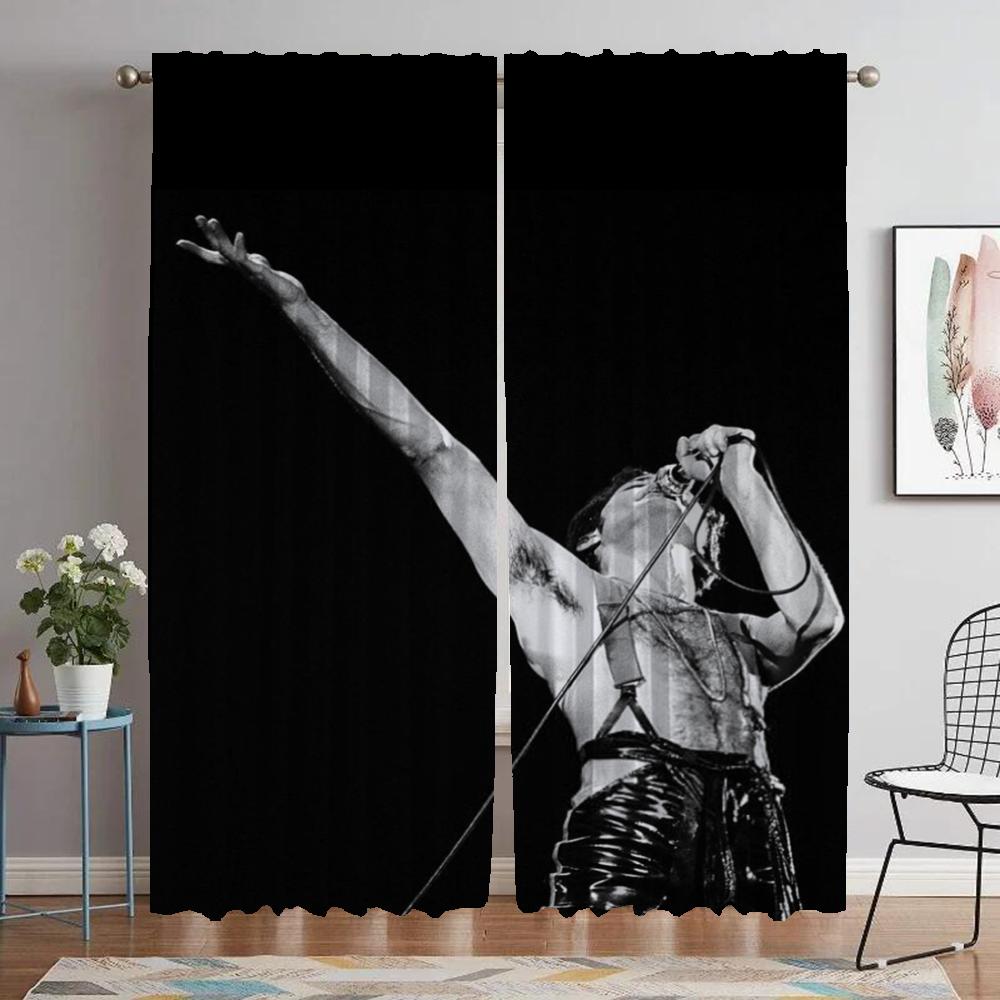Queen Window Curtain for Room 2 Panel Shades Modern Living Room Curtains Halloween Decoration Tulle for Bedroom Partition Camera