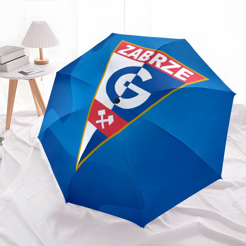 

Górnik Zabrze pattern, automatic folding umbrella, portable and foldable design, 8 ribs, a Christmas or birthday gift.