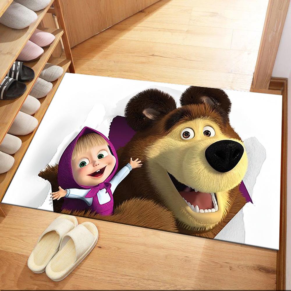 Masha Bear Floor Rug Office Rug Suitable for Playrooms Balcony Decorate Room Dormitory Anti-slip Rug Decorate Offices Spiritual Gift