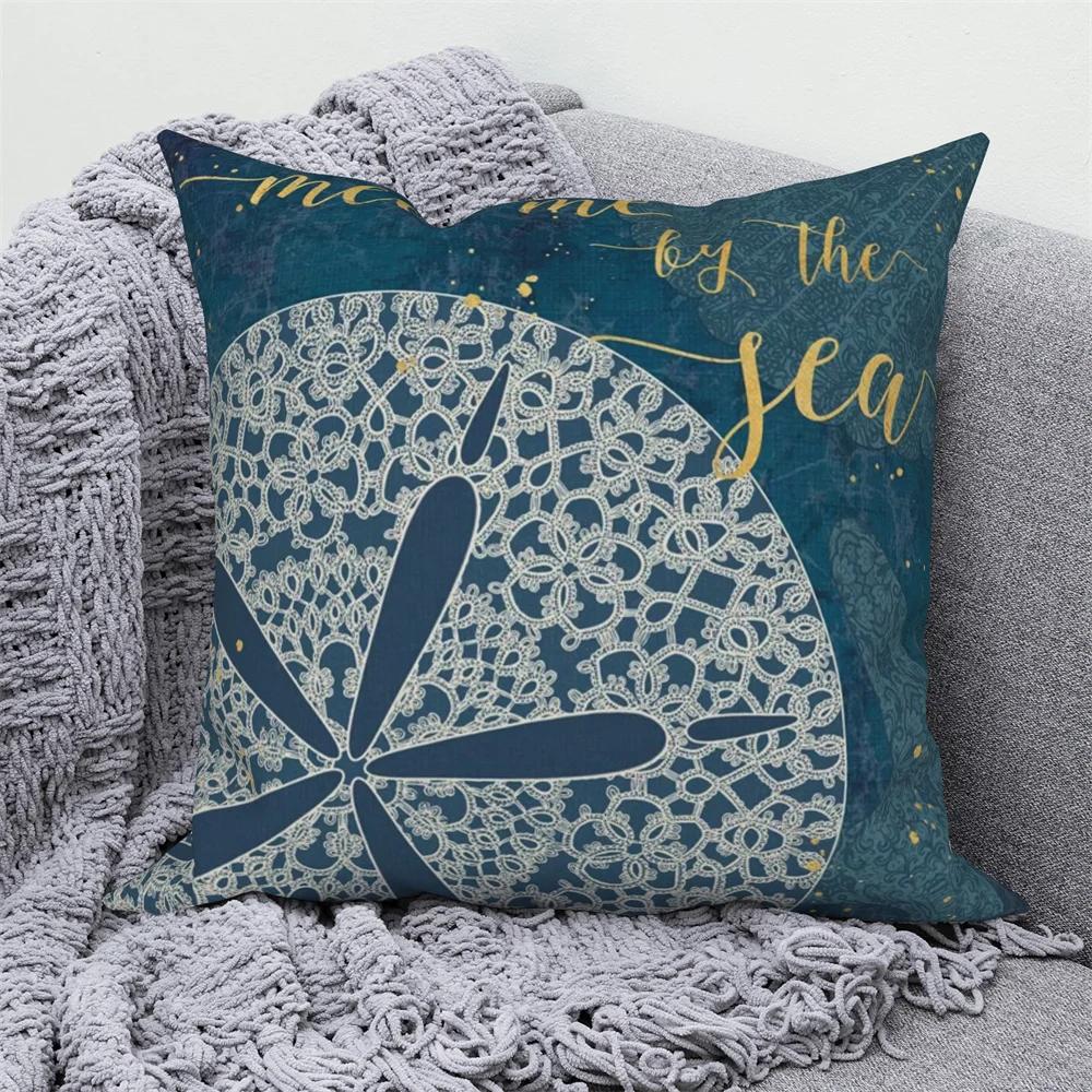 Ocean Sea Animal Blue Pillowcase Sofa Cushion Cover Decoration Bedroom  Throw