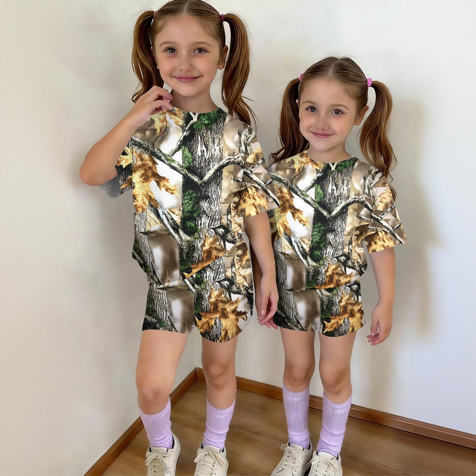 

Комплект одежды для новорожденных девочек и мальчиков, свободная футболка с принтом и штаны 100 бронзовый