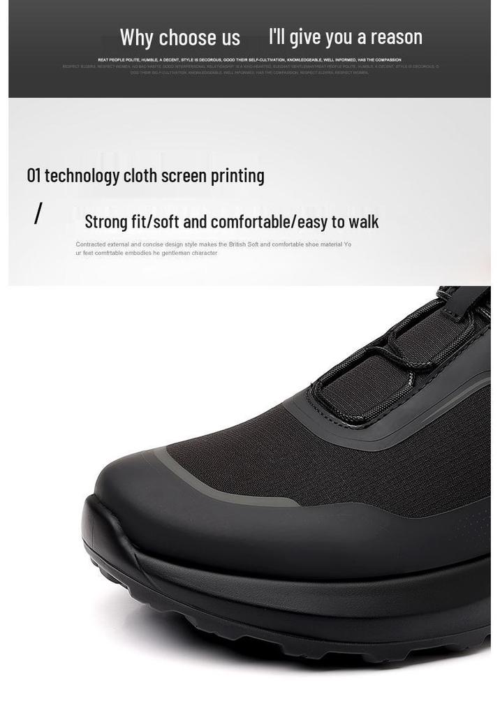 Bequeme Herren-Wander-Sneaker für alle Jahreszeiten mit dicker Sohle und Drehverschluss