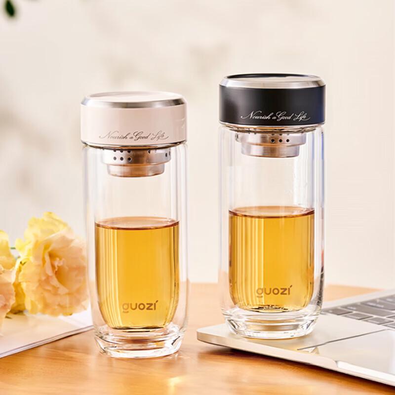 Guozi Yunxiu Car Double-Layer Glass Cup