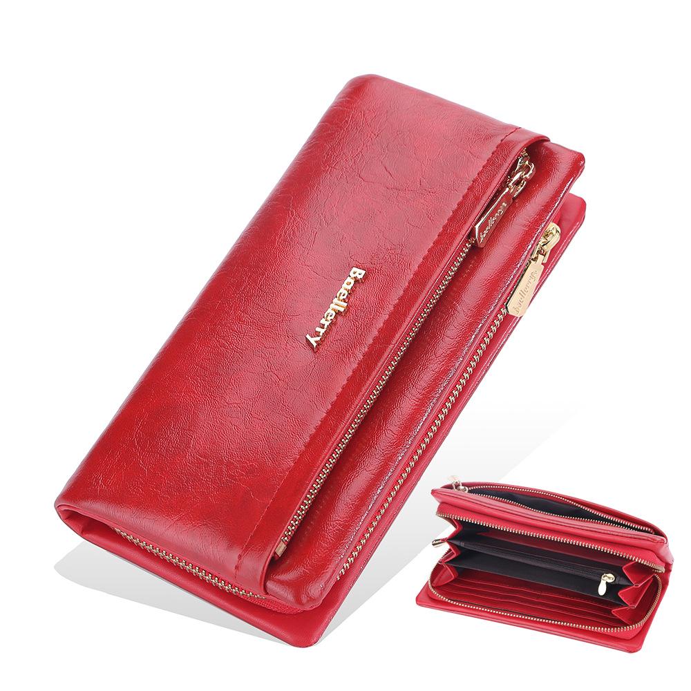 Baellerry Women's Long Wallet: Korean Style Clutch with Multi-card Slots and Mobile Phone Holder.