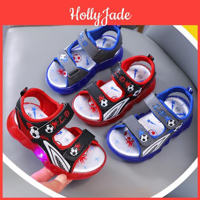Football Sandals Children Cartoon Shoes Flash Led Sports Sandals