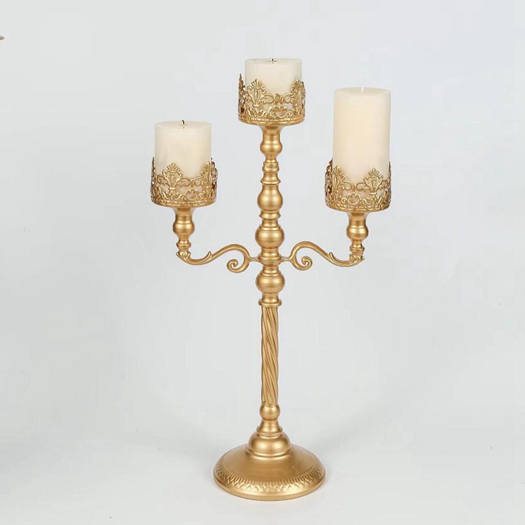 Metal Candelabra Pillar Candle Holder for Festivals Living Room Thanksgiving