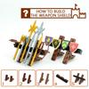 Medieval Knight Weapon Armor Parts Helmet Sword Shield Bow and Arrow Building Blocks Accessory Kit for Soldier Figures Castle Equipment Set