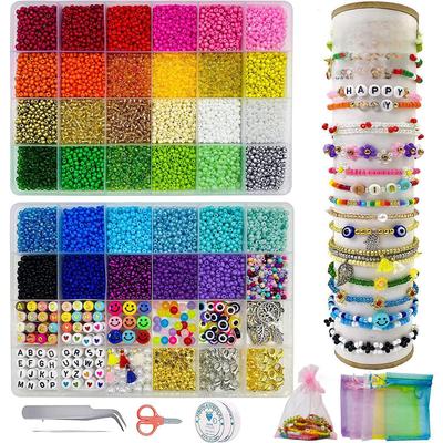 European & American DIY Rice Beads Set: Soft Clay Beads for Bracelets & Necklaces Jewelry Accessories