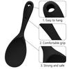 2pcs Hanging Silicone Rice Spoon Non Stick Rice Spatula Heat Resistant Rice Cooker Spoon Electric Rice Cooking Scoop with Holes