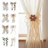 Organza Material Curtain Tieback Pink Tulip Bow Drapery Tieback  Living Room Window