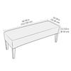 1Pc Elastic Ottoman Cover Rectangle All-Inclusive Stool Covers Solid Color Bench Seat Covers Anti-Dirty Removable Home Decor