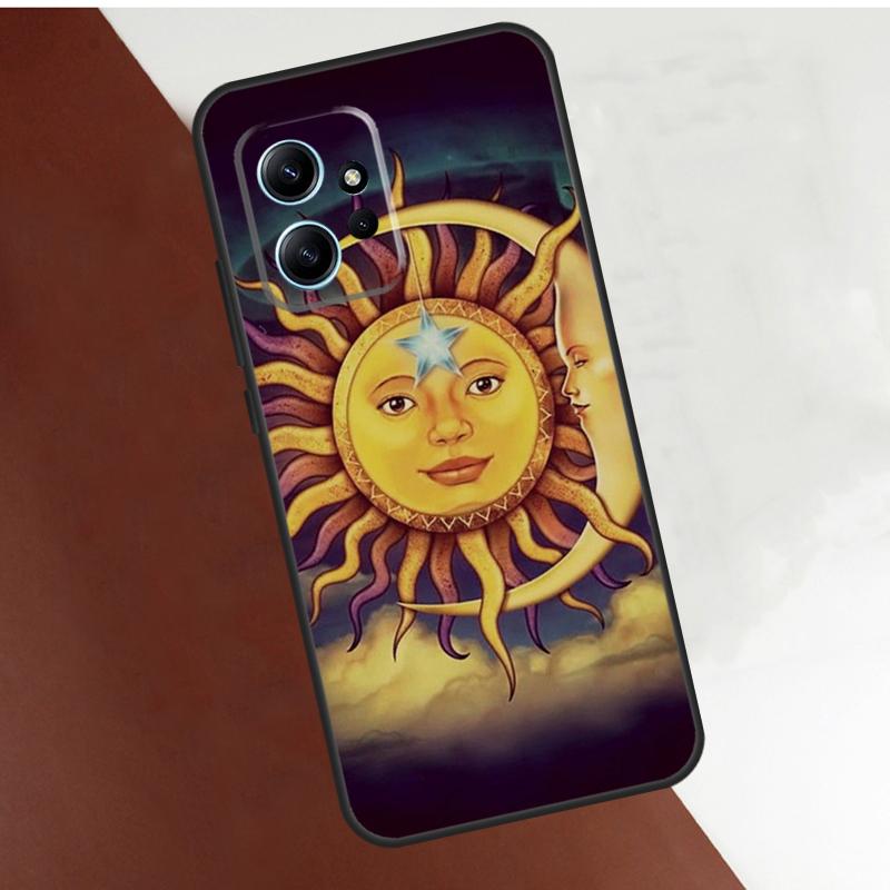 Sun Moon Face Case For Xiaomi Redmi Note 14 10 11 12 13 Pro 11S 12S Cover For Redmi 15 14C 10C 12C 13C 15C