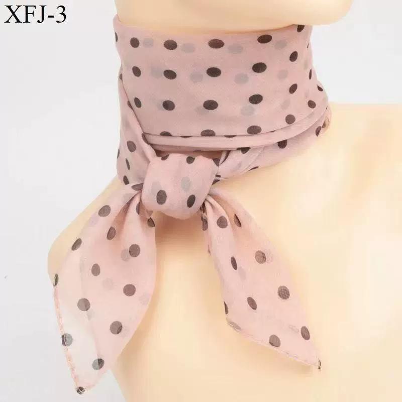 Square Chiffon Scarf Sun Protection Thin Scarves Soft Wrap Shawl Polka Dot Women Accessories CLE